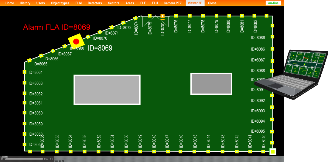 Fig. 16 - PC screen view - Varya Perimeter - 3D view
